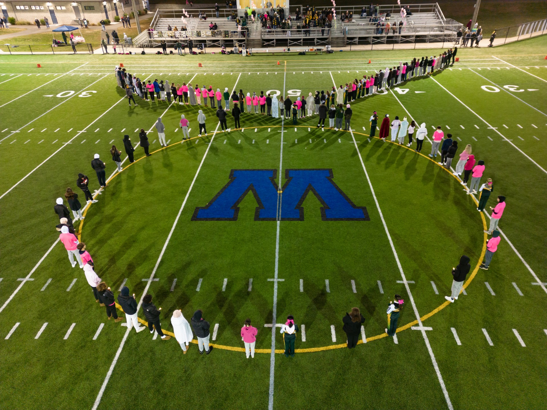 Crusaders Stand Strong against Cancer at Pink Out Game 